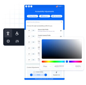 accessibility adjustments interface of accessiBe's accessWidget